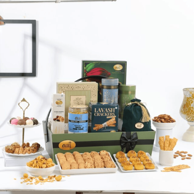 6 Premium The Emperor’s Basket – Regal Hamper with Gourmet Sweets